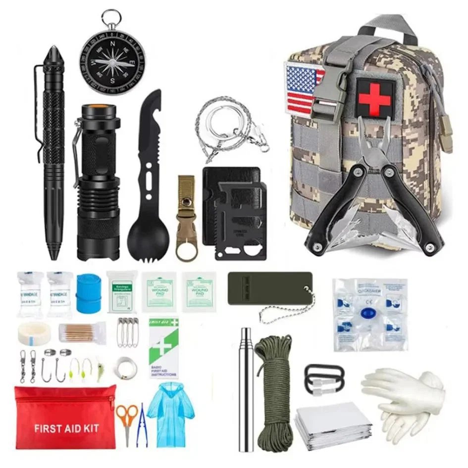 Clean MOLLE IFAK Survival First Aid Kit Full Set – Outdoor Trauma Bag for Camping Hiking Adventures Organic