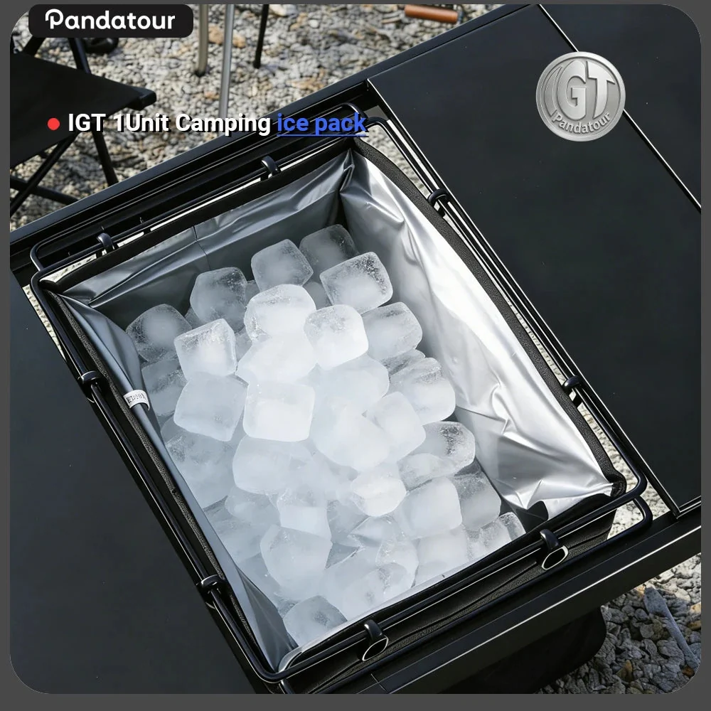 Next-Generation Pandatour IGT Camping Table Ice Bucket Insulation Bag – EVA Cooler for Camp Kitchen Picnic Outdoor Use Effective