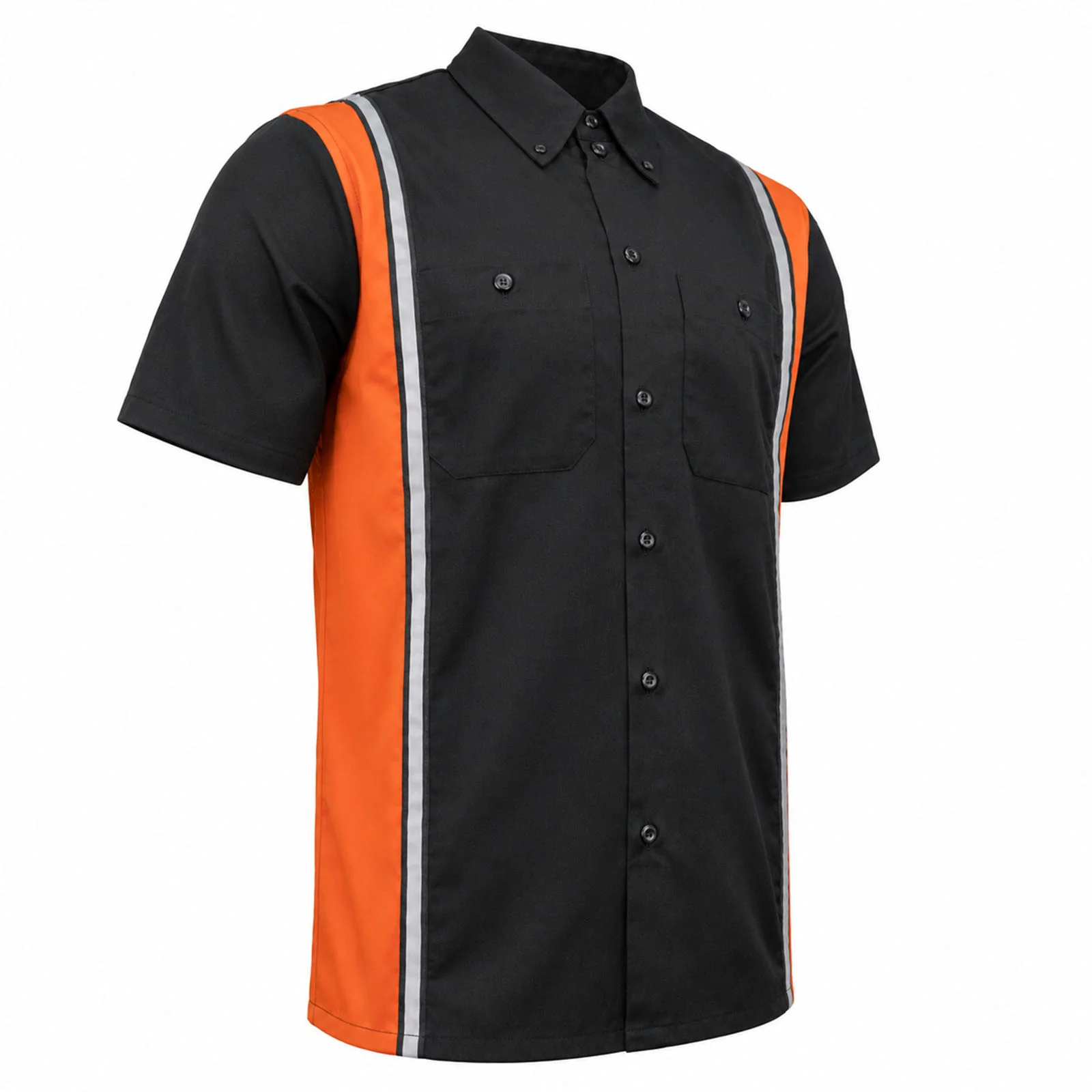 Consistent MMCC Men's Driftline Orange Cotton Mechanic Shirt - MDM11610MMCC Driftline Mechanic Shirt Reliable