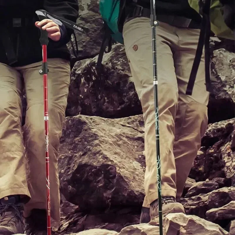 Verified Mejora tus pasos con bastones de trekking ajustables de 5 secciones bastón de senderismo ultraligero portátil y plegable para acampar al aire libre. Eco-Friendly