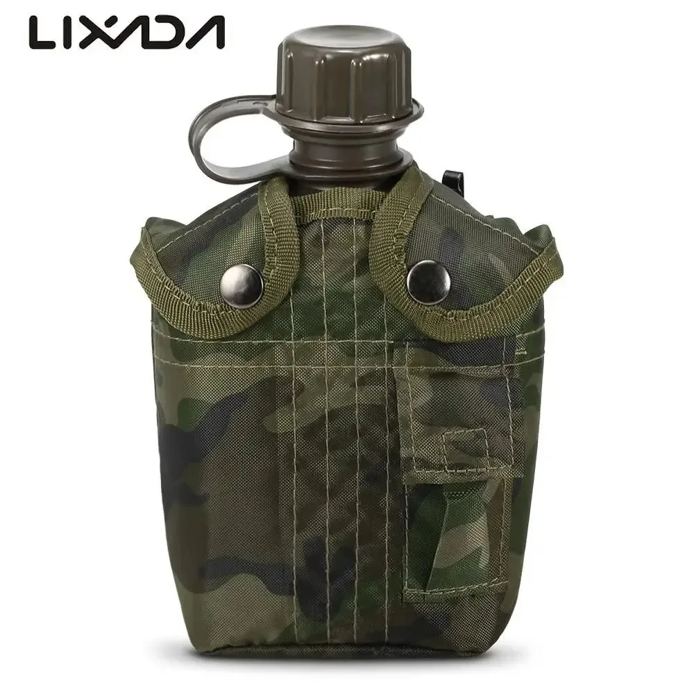 Relaxed Botella de agua táctica militar para exteriores capacidad de 1 L juego de cantimplora militar Original