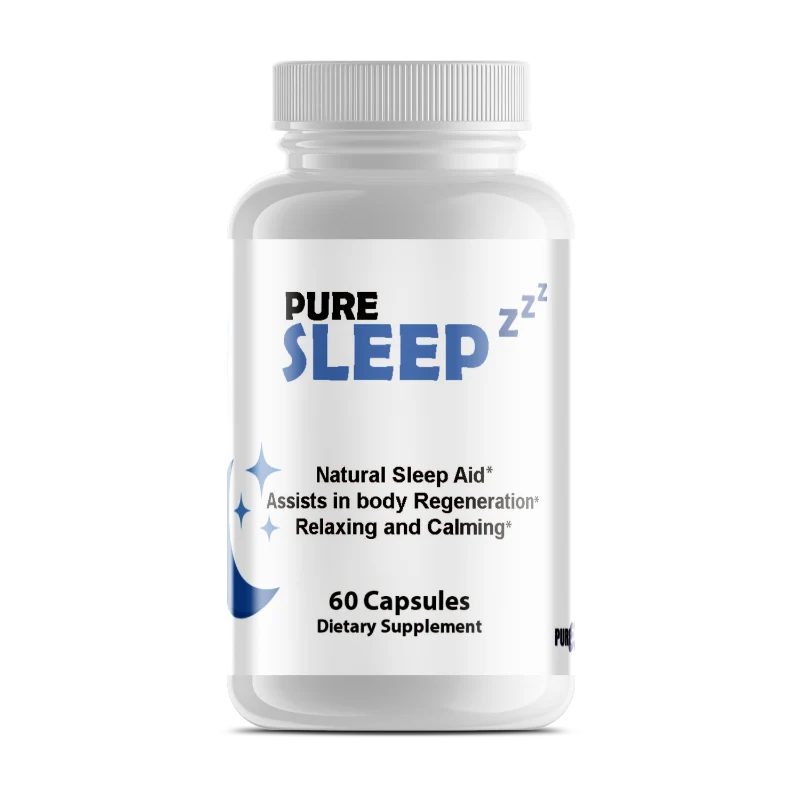 Top-Quality PURE SLEEP Natural Sleep Aid Tablets Body Regenerator 60 Capsules Trusted