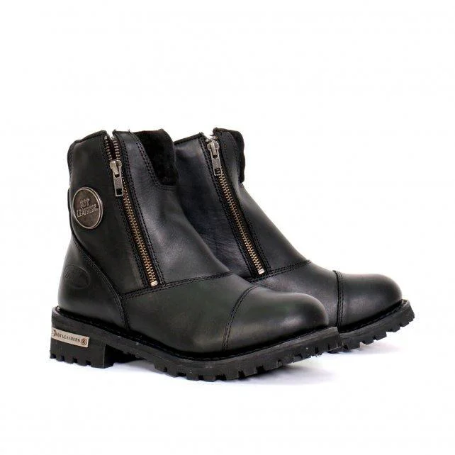 Trusted Hot Leathers Women's Double Trouble Black Zipper Boots - BTL1002Double TroubleDouble Trouble Dependable