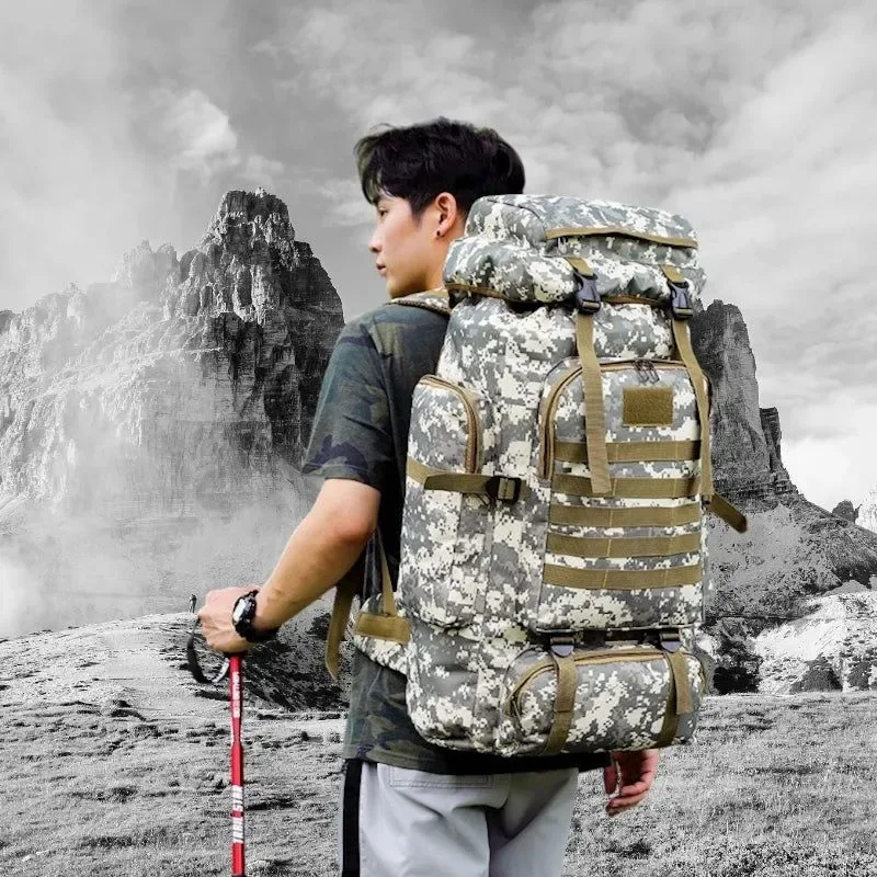 Soft Mochila Oxford 900D de 80 l bolsa táctica militar grande impermeable para deportes al aire libre. Powerful