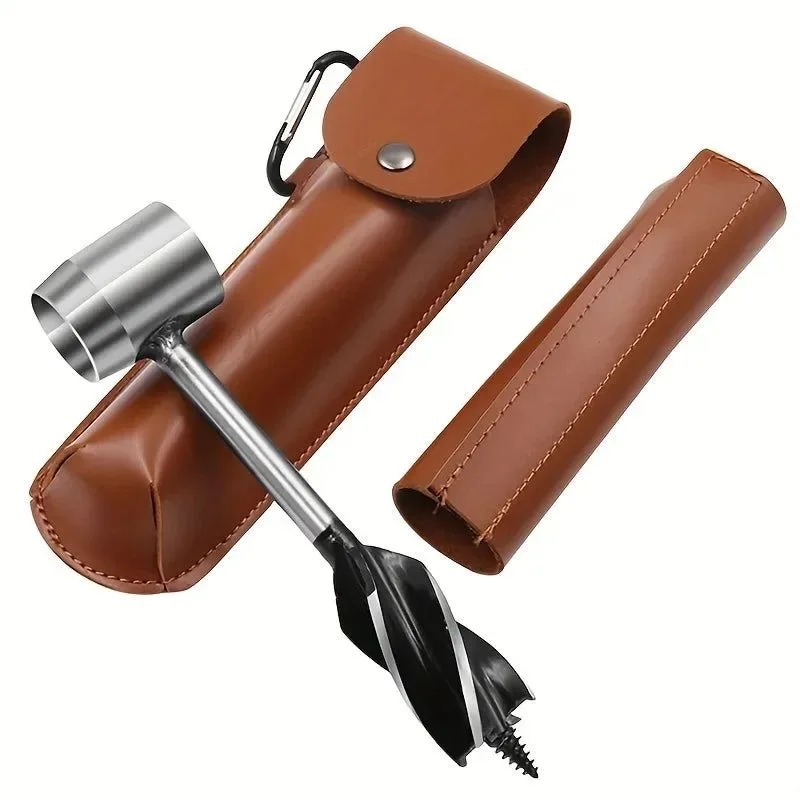Recyclable Broca barrena portátil para supervivencia al aire libre Herramienta de perforación manual Bushcraft Settlers para acampar y hacer senderismo Advanced