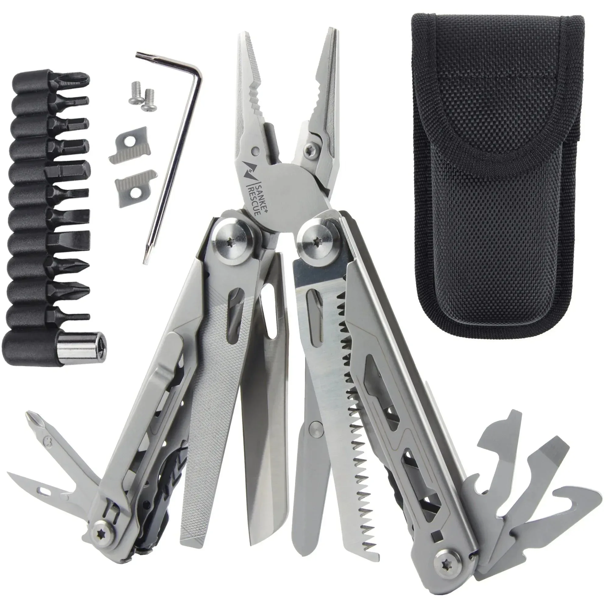 Professional Herramienta manual multifuncional 30 en 1 alicates plegables portátiles con cortador de cables y cuchillo Unique