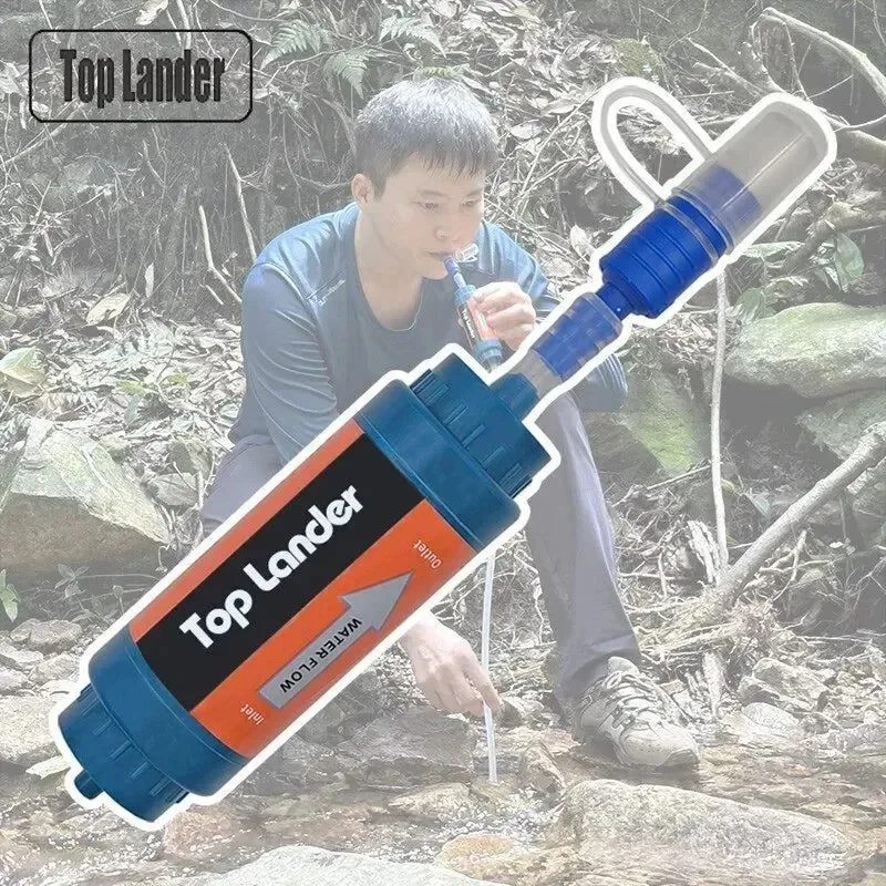Excellent Filtro de agua portátil para acampar mini filtro de paja para senderismo supervivencia al aire libre y purificación de emergencia. Next-Generation