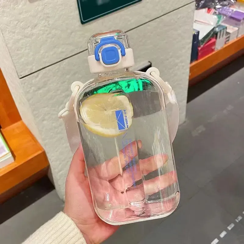 Lightweight Jarra de agua cuadrada de gran capacidad de 750 ml para deportes fitness y uso diario. Fast