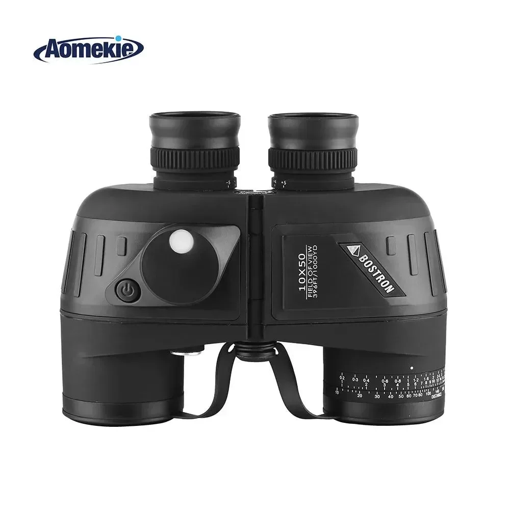 Clean Binoculares impermeables 10X50 con telémetro brújula y prisma Bak4 Official