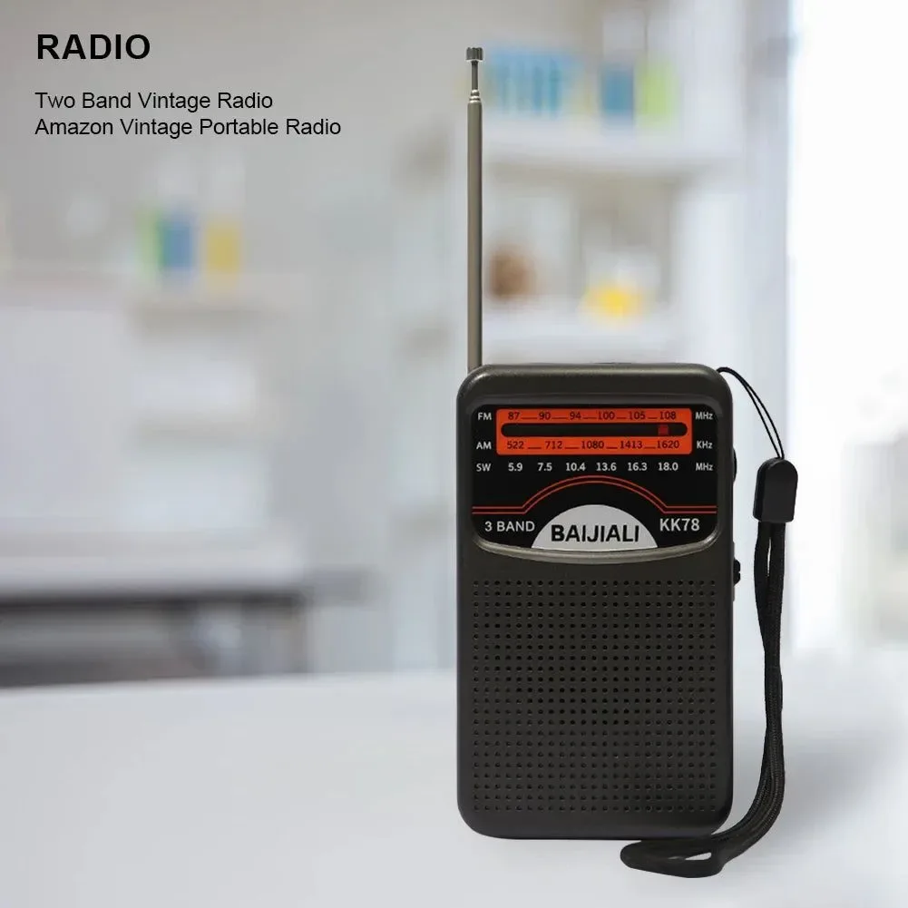 Superior Radio digital portátil de doble banda SW AM FM con altavoz integrado y antena telescópica para emergencias en interiores y exteriores. High-Performance