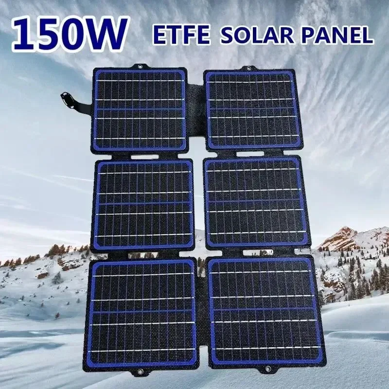 Practical Panel solar plegable de 150 W ETFE 5 V 12 V resistente al agua portátil con USB Tipo C CC para camping y senderismo. Elegant