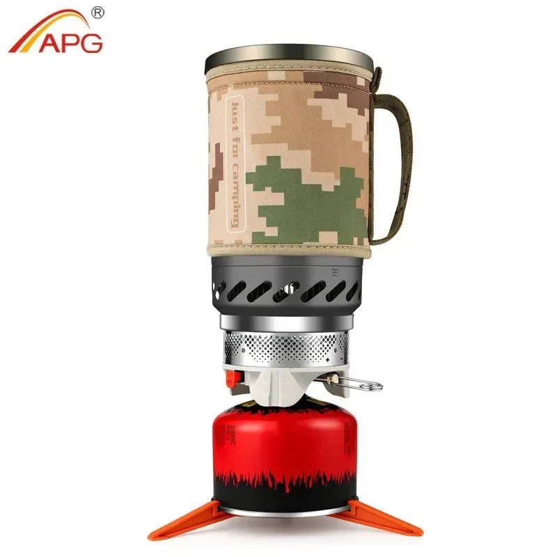 Modern Estufa de camping de 1 4 L Equipo portátil de cocina de propano para camping Sistema de quemador de campamento con trípode y soporte para olla Sophisticated