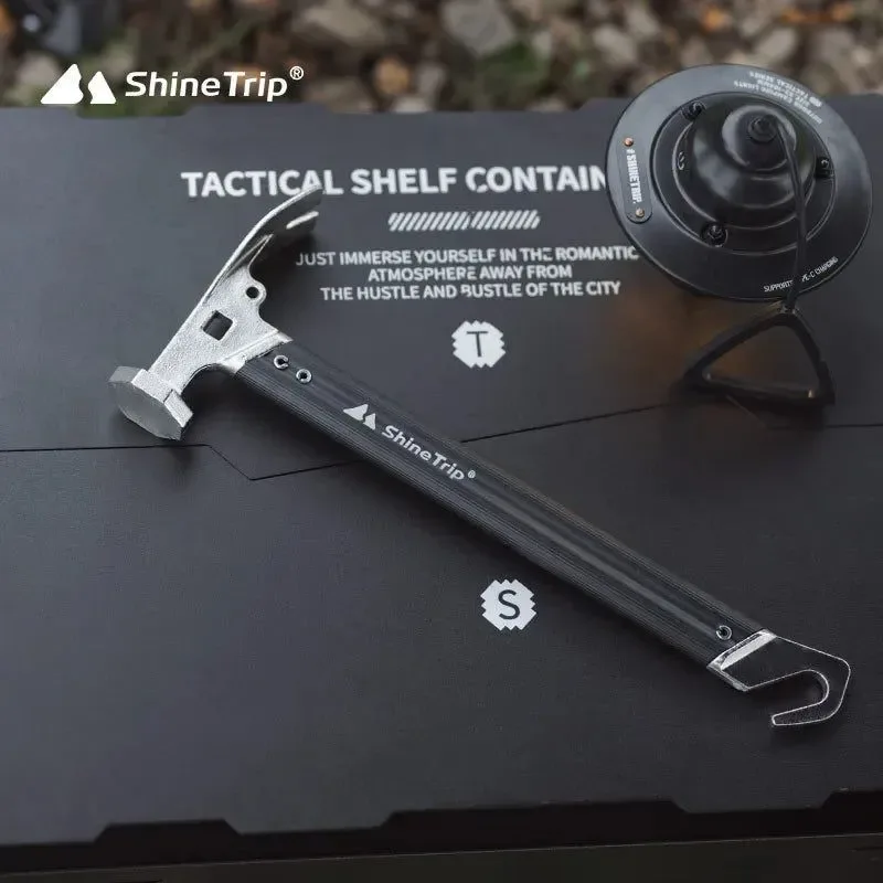High-End Martillo de clavos para tiendas de campaña Shine Trip Outdoor extractor de clavos portátil de acero inoxidable y equipo de supervivencia para acampar Official