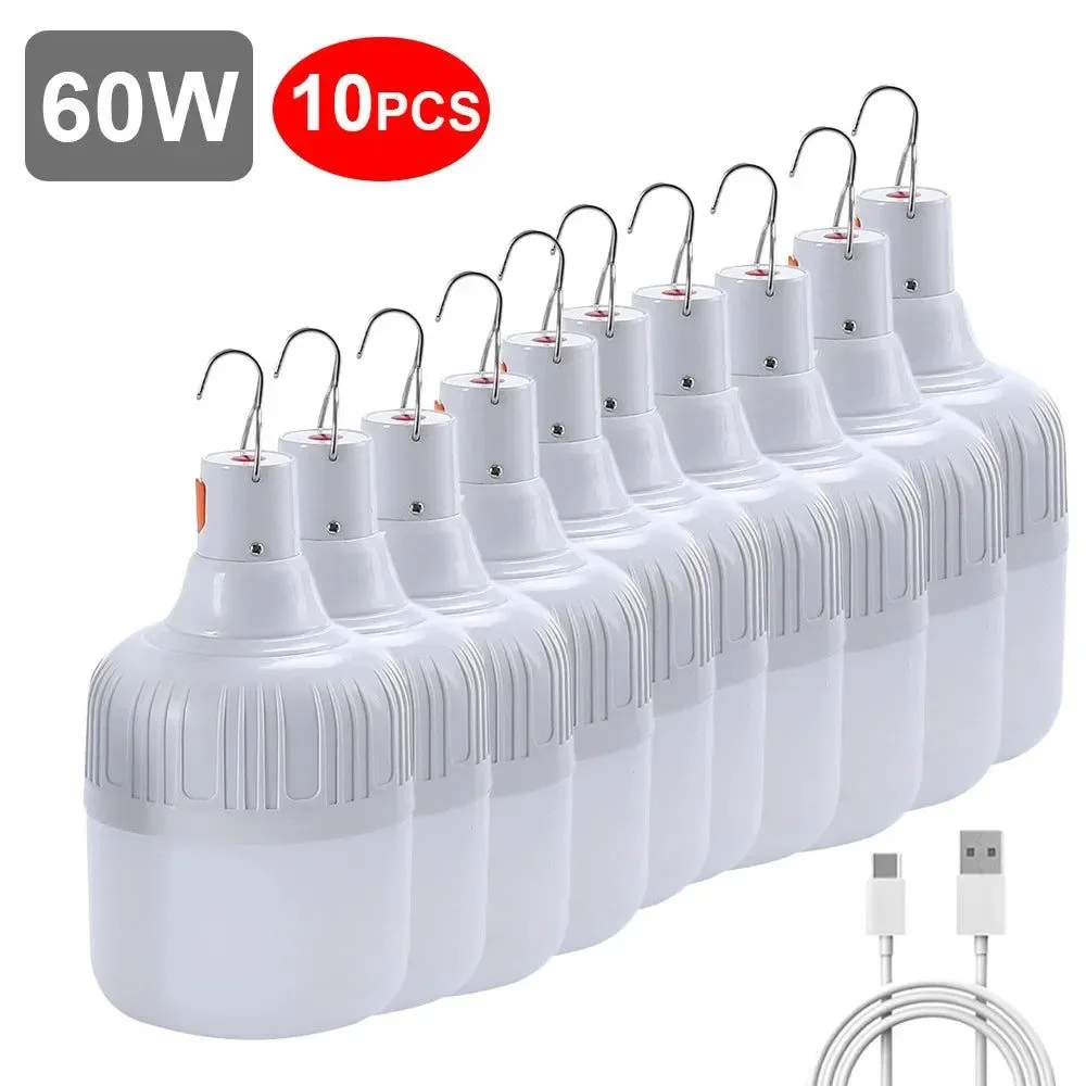 Genuine Bombilla LED recargable por USB bombilla portátil para camping iluminación de emergencia picnics al aire libre y luz colgante para tienda de campaña. Classic