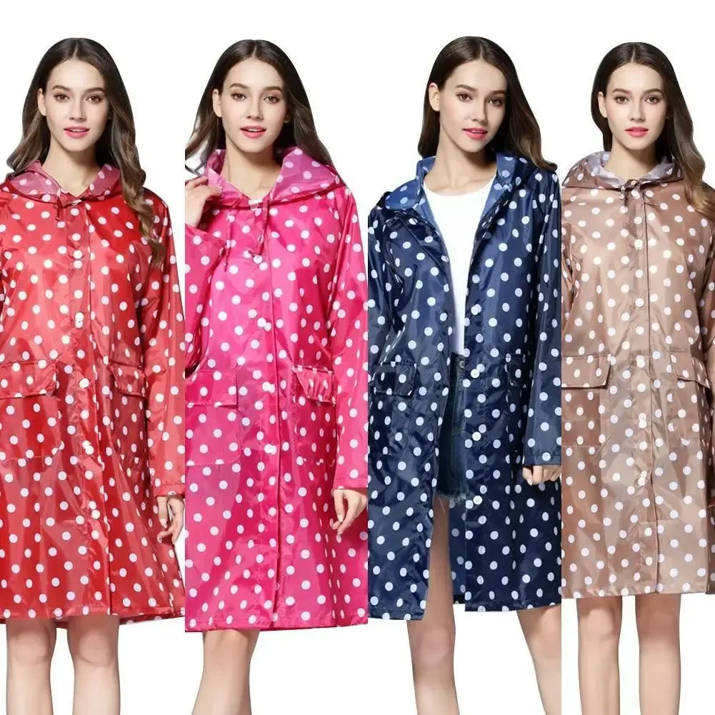 Soft Impermeable con lunares para mujer poncho ligero para senderismo y actividades al aire libre High-Quality