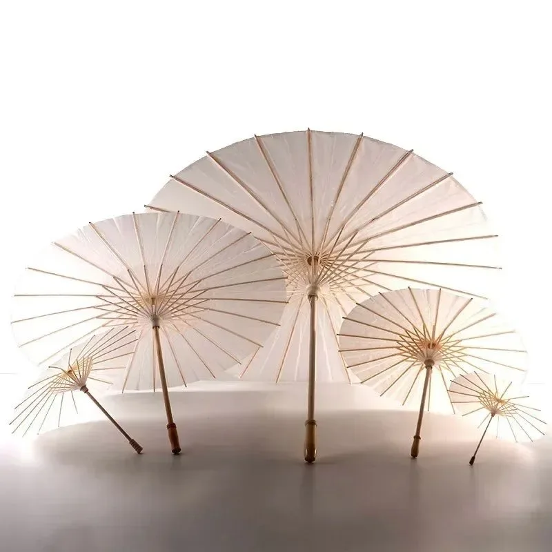 Fine Sombrillas de papel chinas - 10 20 unidades 30 60 cm accesorios rústicos para bodas y fiestas bambú y papel de aceite Comfortable