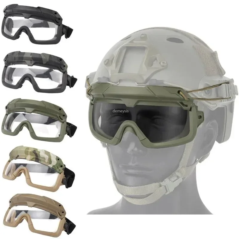 High-Quality Gafas tácticas antivaho y a prueba de viento protección para cascos de airsoft y paintball Premium