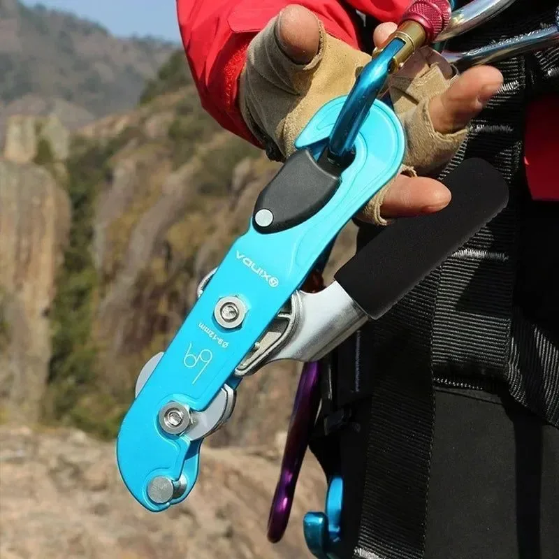 Expertly Made Dispositivo de rappel con control de manija para escalada en roca al aire libre - Equipo de rappel y descenso Responsible