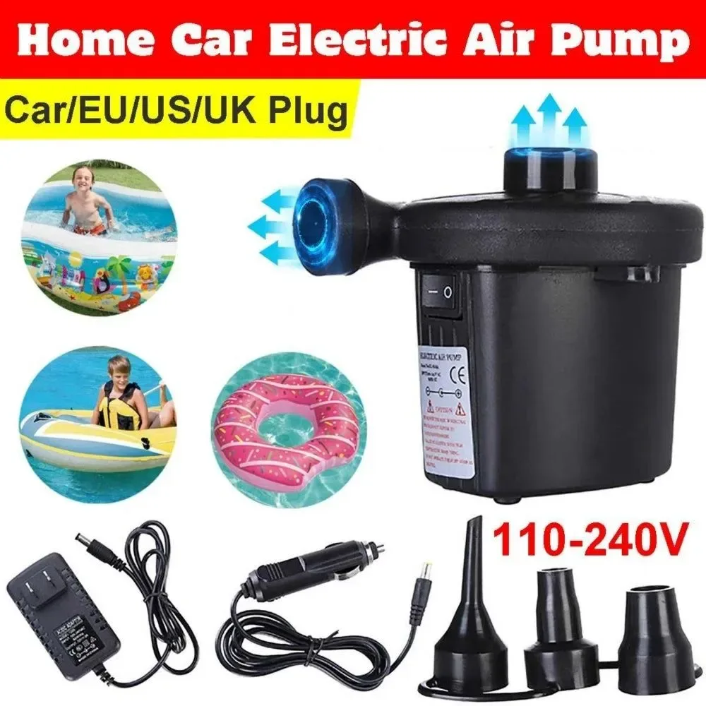 Green Bomba de aire eléctrica portátil de 12 V inflador para casa barco colchón y piscina Unique