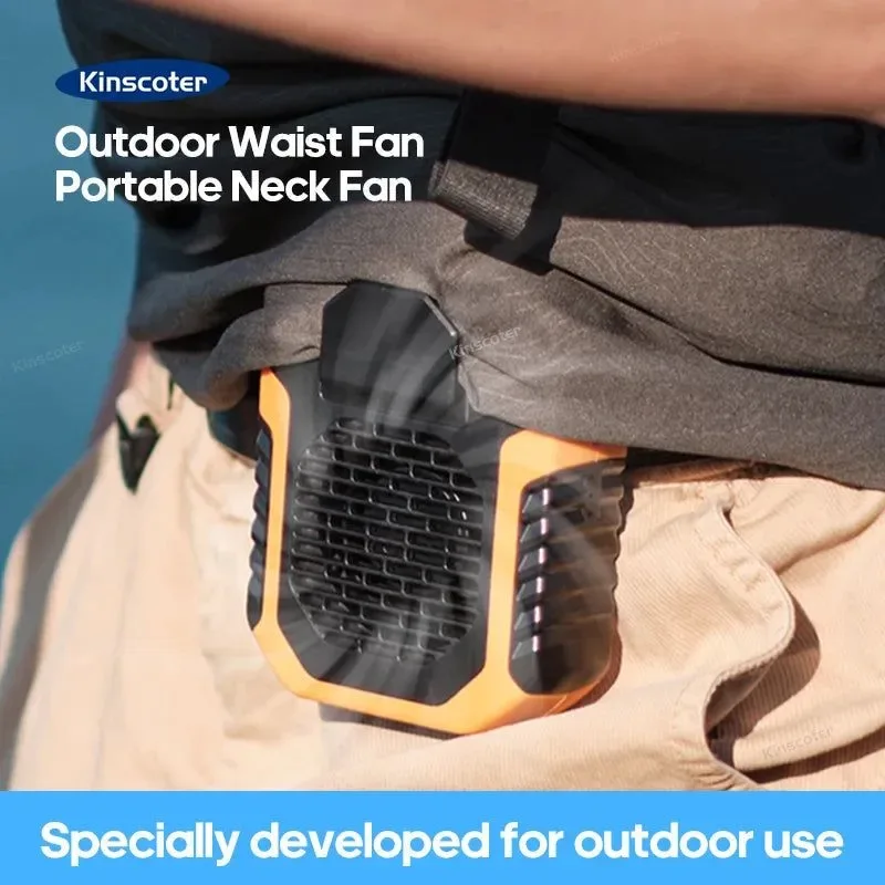 User-Friendly Ventilador de cintura para exteriores de 6000 mAh ventilador recargable y enfriador para pesca senderismo y acampada. Specialty