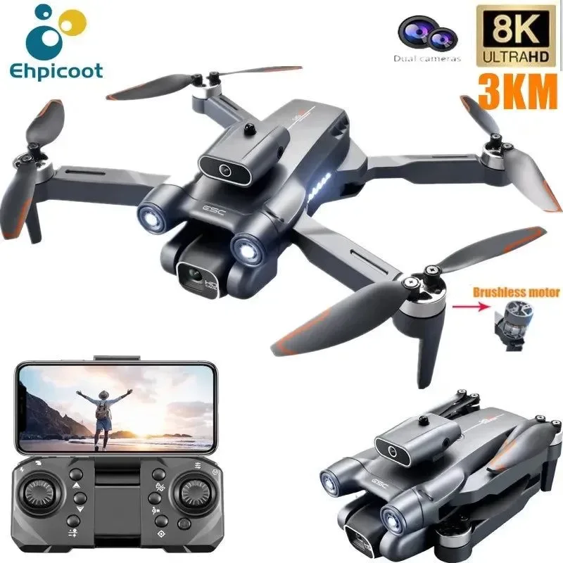Elite Minidron S1S cámara dual 8K motor sin escobillas FPV de 3000 m cuadricóptero plegable PRESUPUESTO Secure