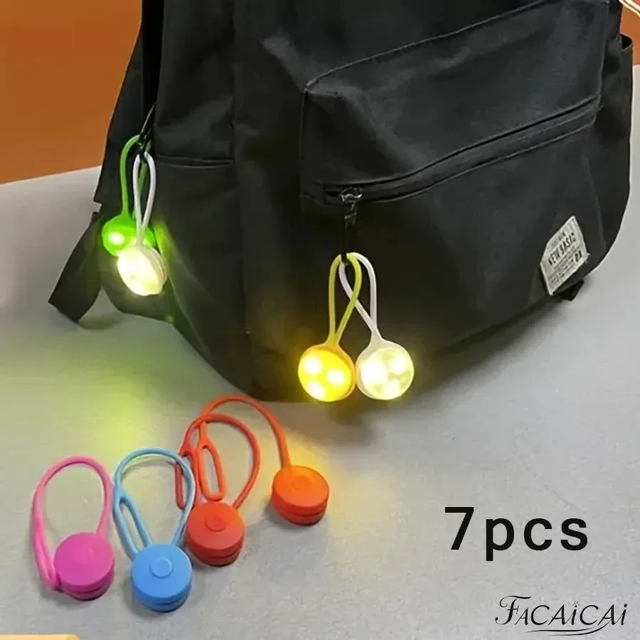 Innovative Juego de 7 luces LED de seguridad para mochila luces de visibilidad multicolor para actividades al aire libre Soft