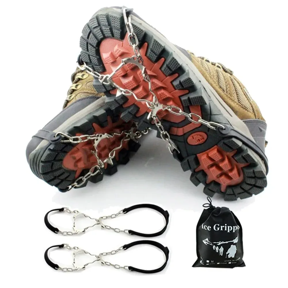 Next-Generation 1 par de crampones antideslizantes para hielo – Tacos de nieve de acero de 6 dientes para botas Optimized