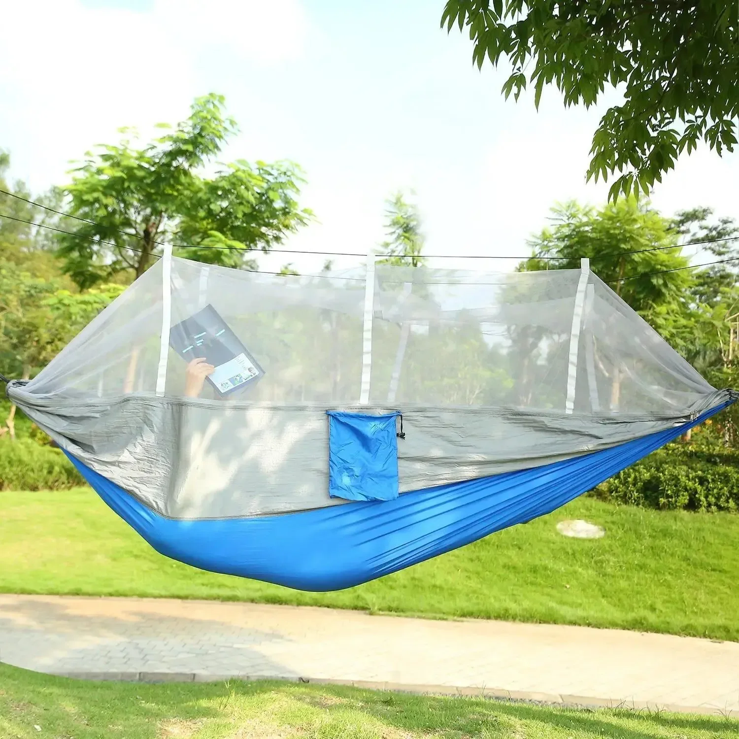 Elite Hamaca doble para acampar con mosquitero capacidad de 272 kg Casual