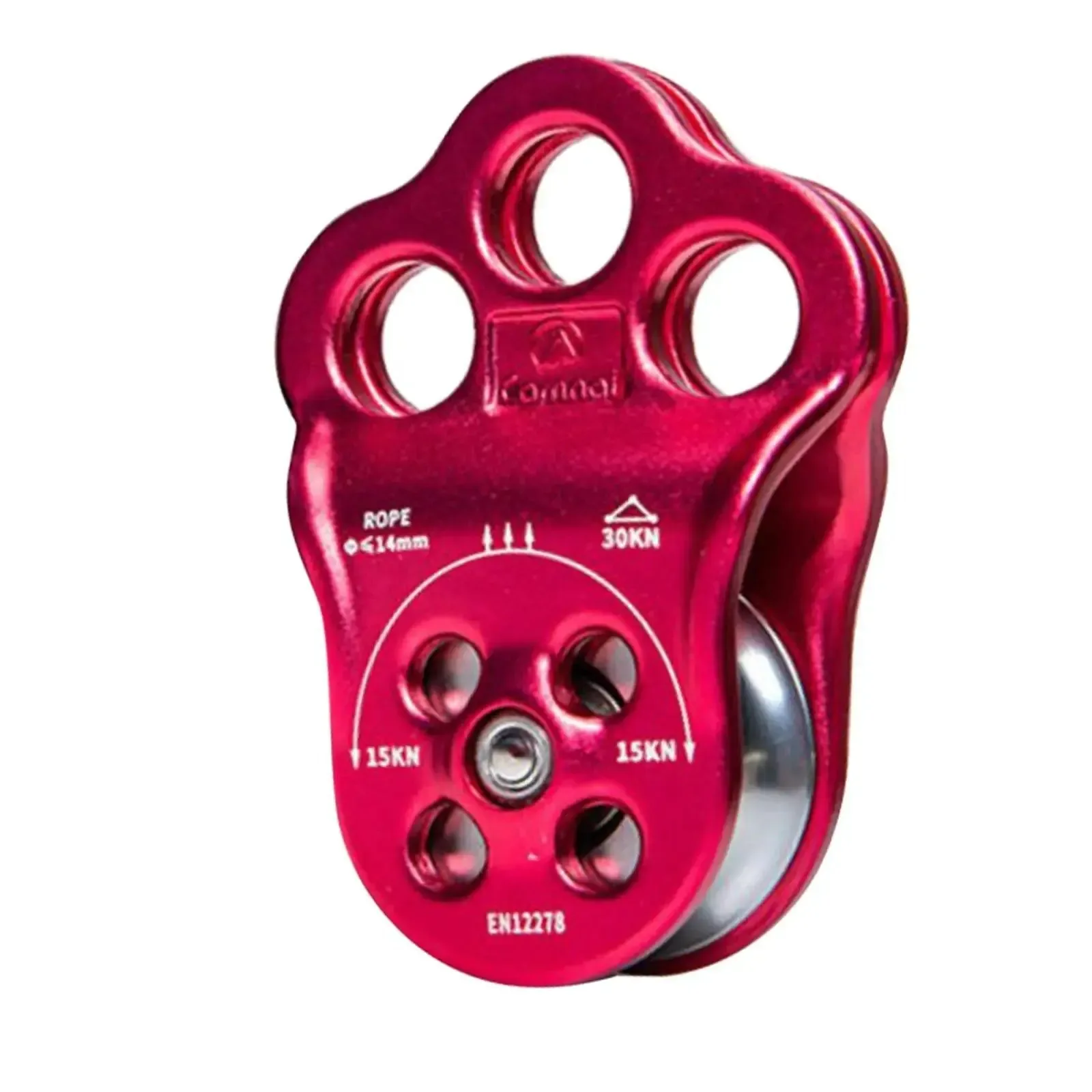 Stylish Polea trepadora de triple enganche de 30 kN polea de aparejo resistente para arboristas con rodamientos de bolas Crafted