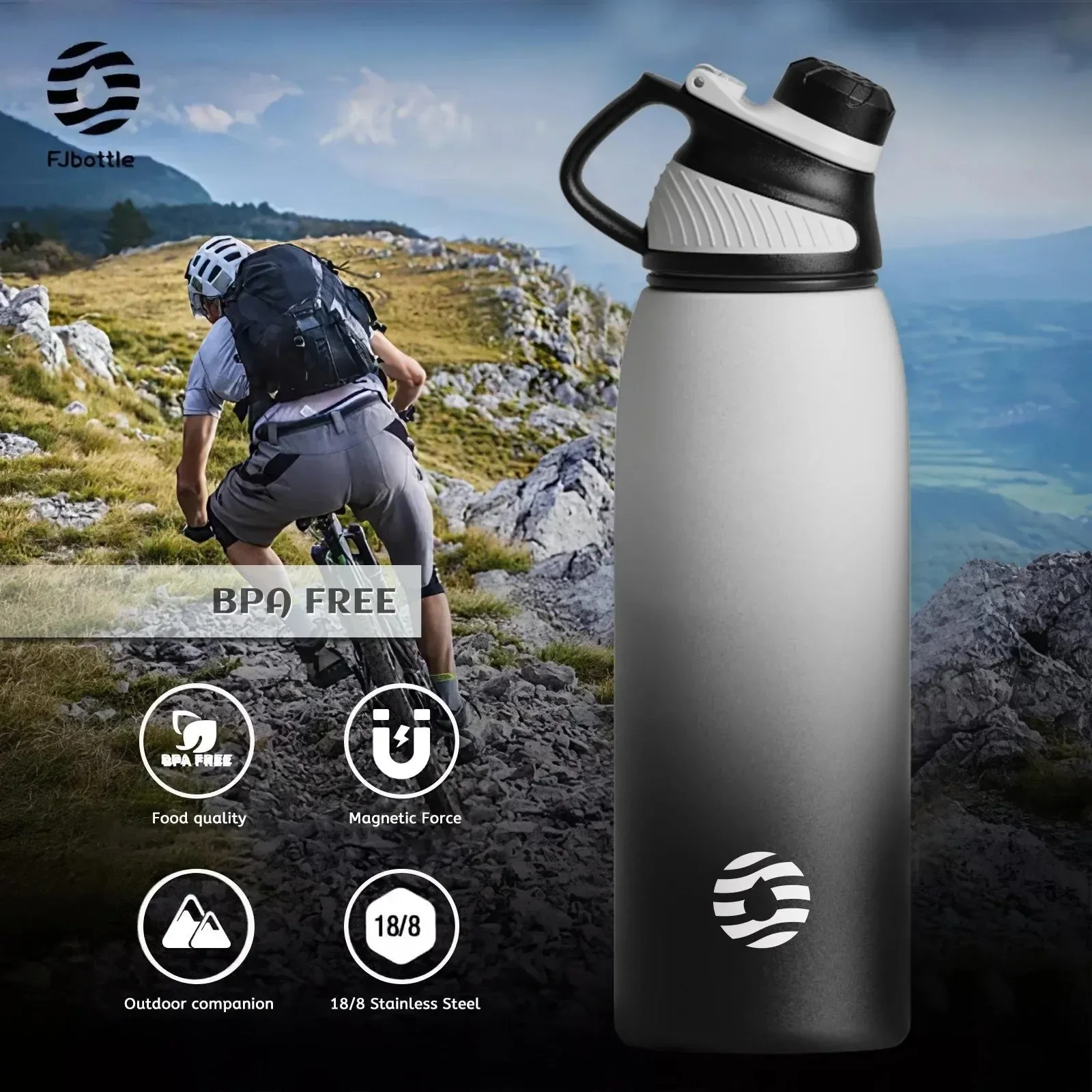 Proven 1500ml Stainless Steel Vacuum Flask – Magnetic Lid 24-Hour Cold 12-Hour Hot Insulation for Sports Outdoor Use Innovative