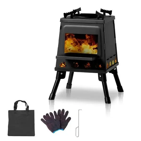 Environmentally Friendly Alloy Wood Burning Camping Stove Portable Fuel-Efficient Outdoor Cook Stove with No Propane Needed Trendy