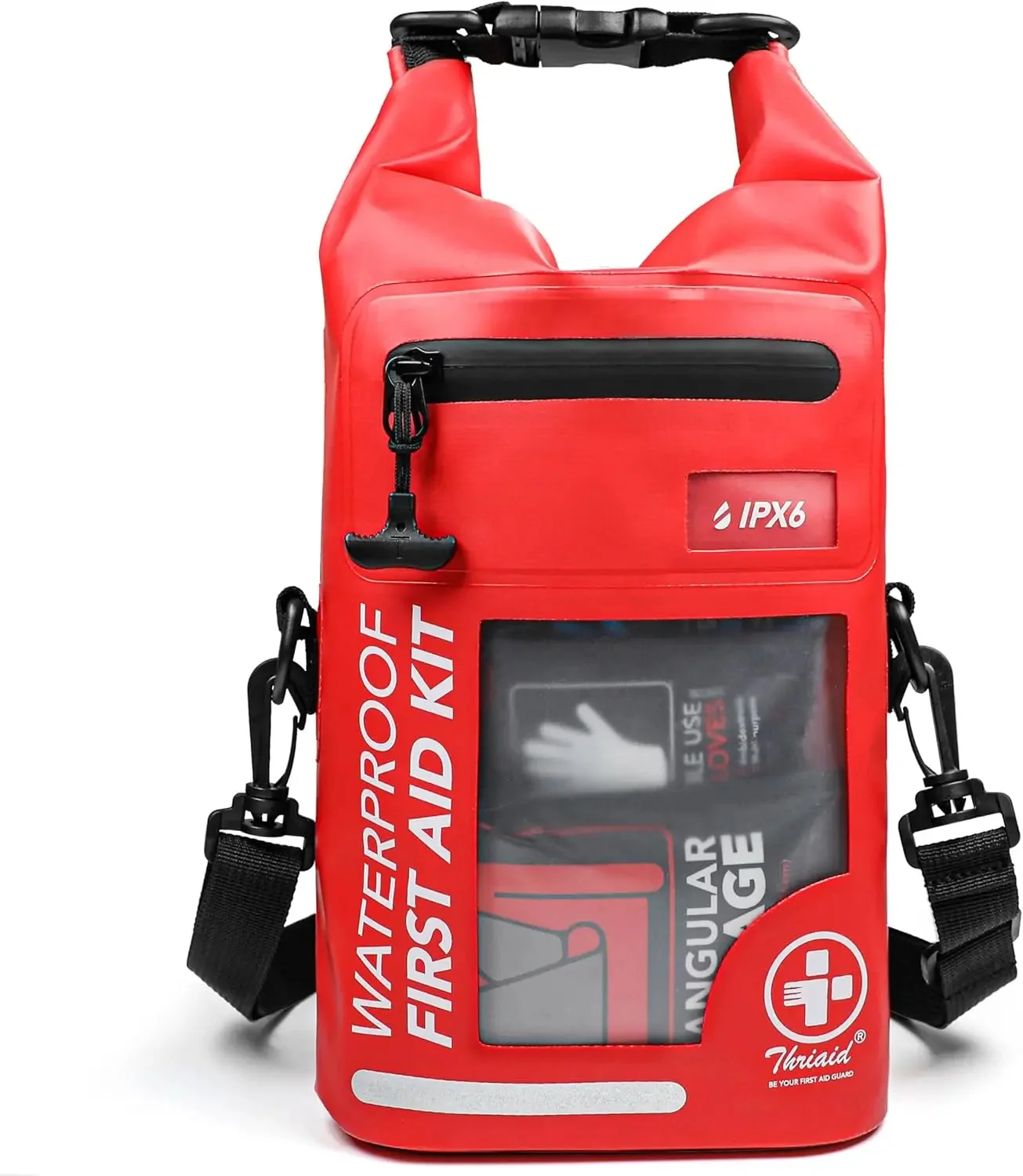 Lightweight 250-Piece IPX6 Waterproof First Aid Kit – Reflective Dry Bag for Boating Camping Outdoor Emergencies Sustainable