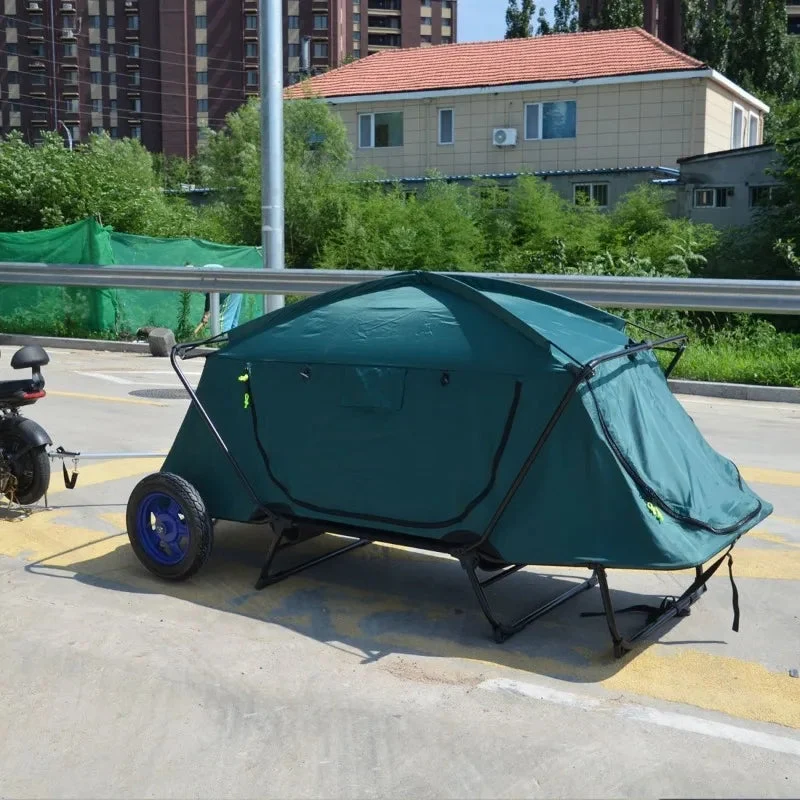 Natural Triple-Layer Cycling Camping Tent – 201T Polyester 1000–1500mm Waterproof Aluminum Alloy Frame High-Performance