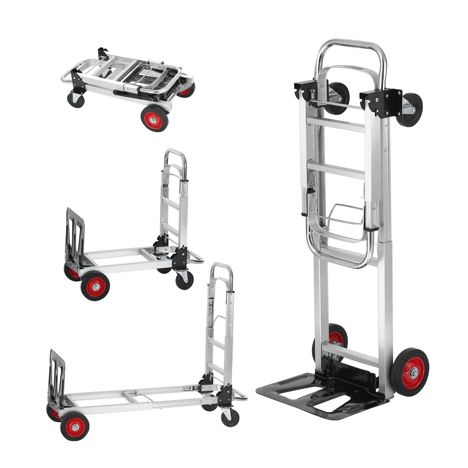 Superior SucceBuy 400 lbs 2-in-1 Folding Hand Truck Platform Dolly – Lightweight Aluminium Utility Cart for Warehouse Moving Transport High-Grade
