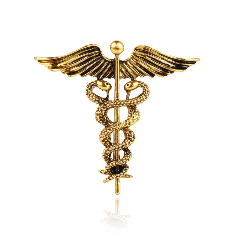 Advanced Caduceus Medical Symbol Lapel Pin Soft