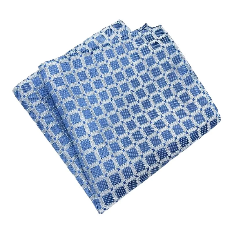 Eco-Friendly Checkered Silk Pocket Square Fine Crafted