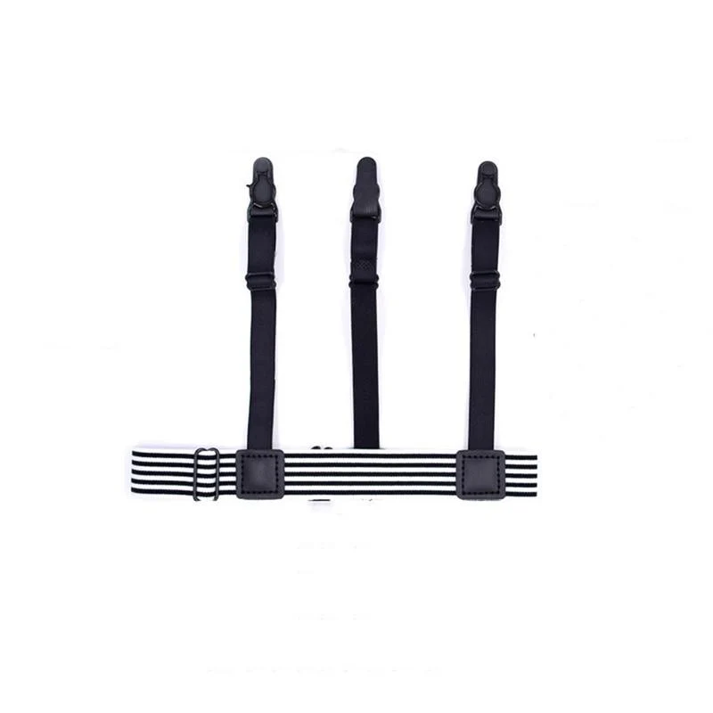 Fast Striped Adjustable Short Shirt Stays 1 Pair Certified
