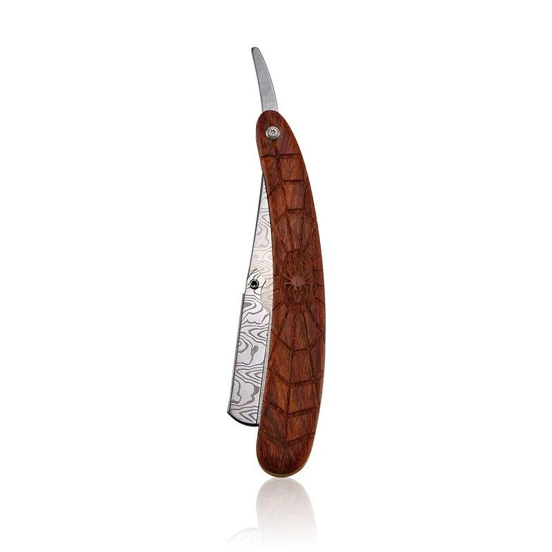 Authentic Shavette Shaving Razor With Handmade Wooden Handle Safe