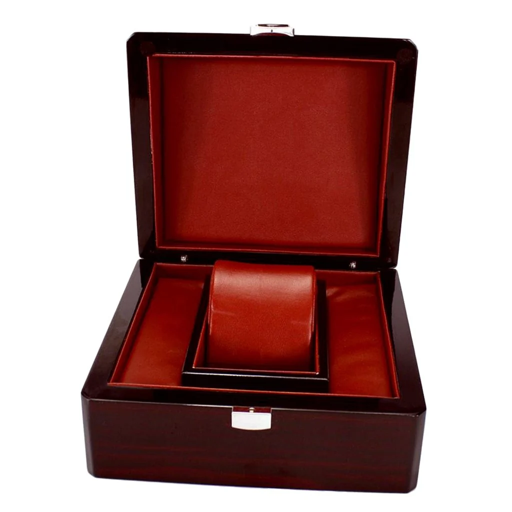 Secure Gaspare Glossy Wooden Single Watch Box Elite