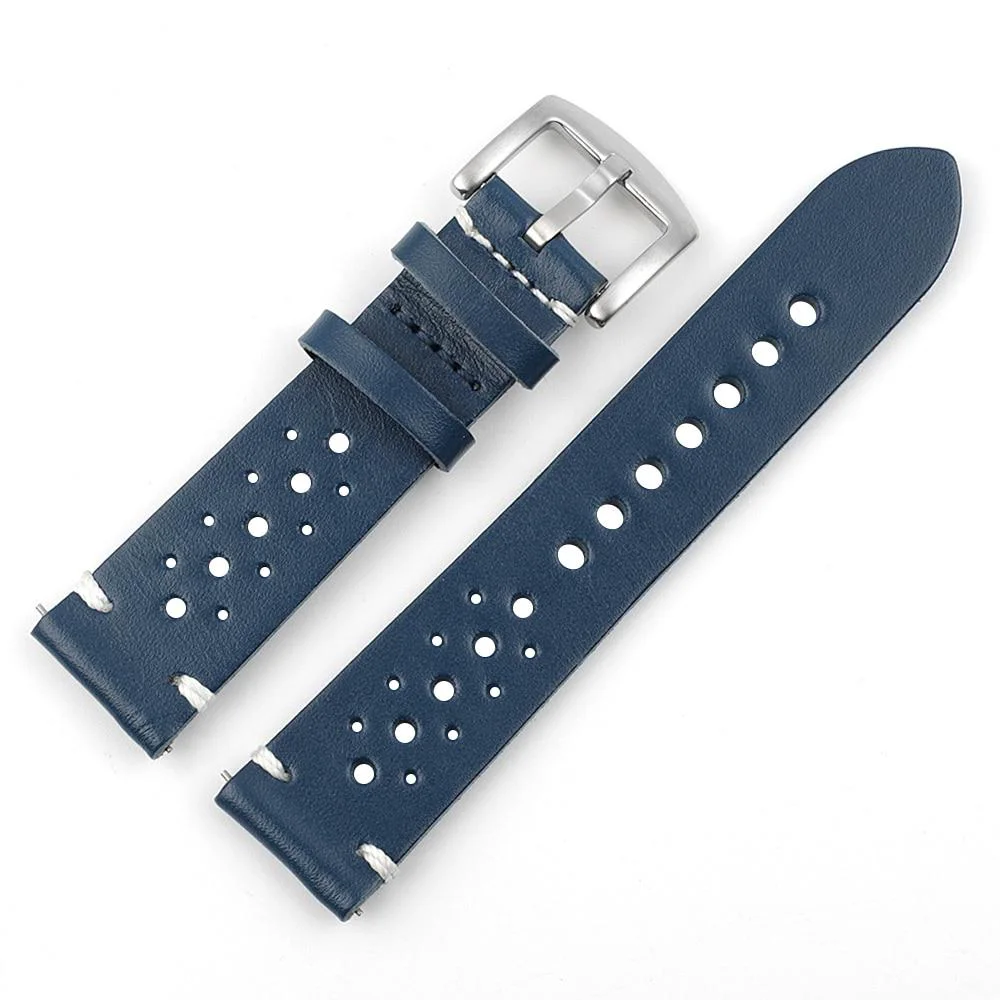 Selected Alain Leather Rally Watch Strap With Tang Buckle Long-Lasting