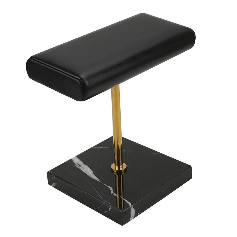 Environmentally Friendly Antoine Black Marble Double Watch Display Stand Holder Long-Lasting