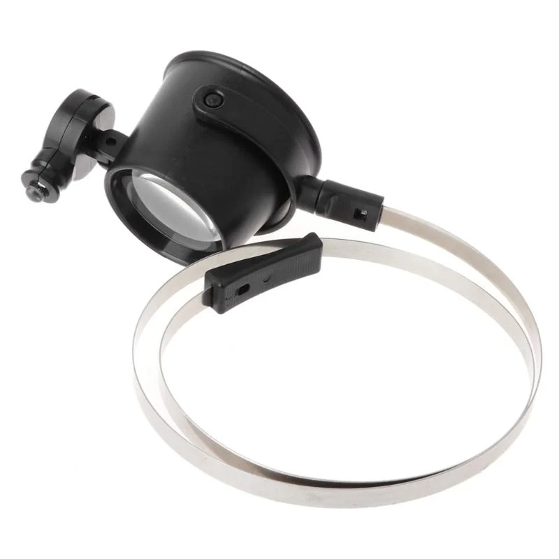 Breathable 10x Watchmaker Loupe With Head Spring And LED Light Genuine