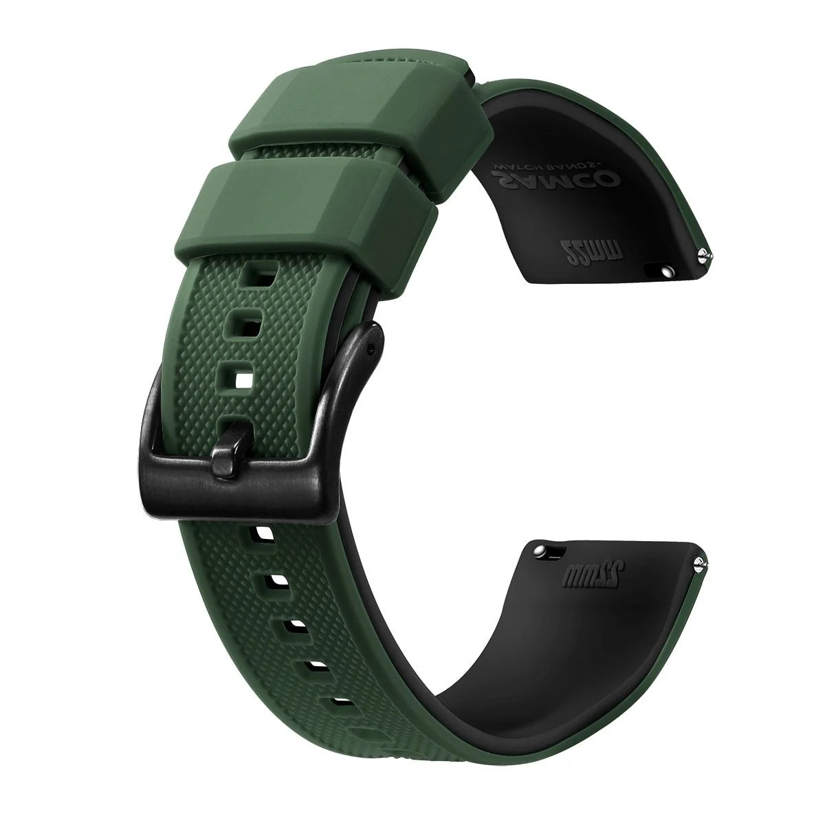 Secure Rafael Silicone Tropic Watch Strap With Black Tang Buckle Refined