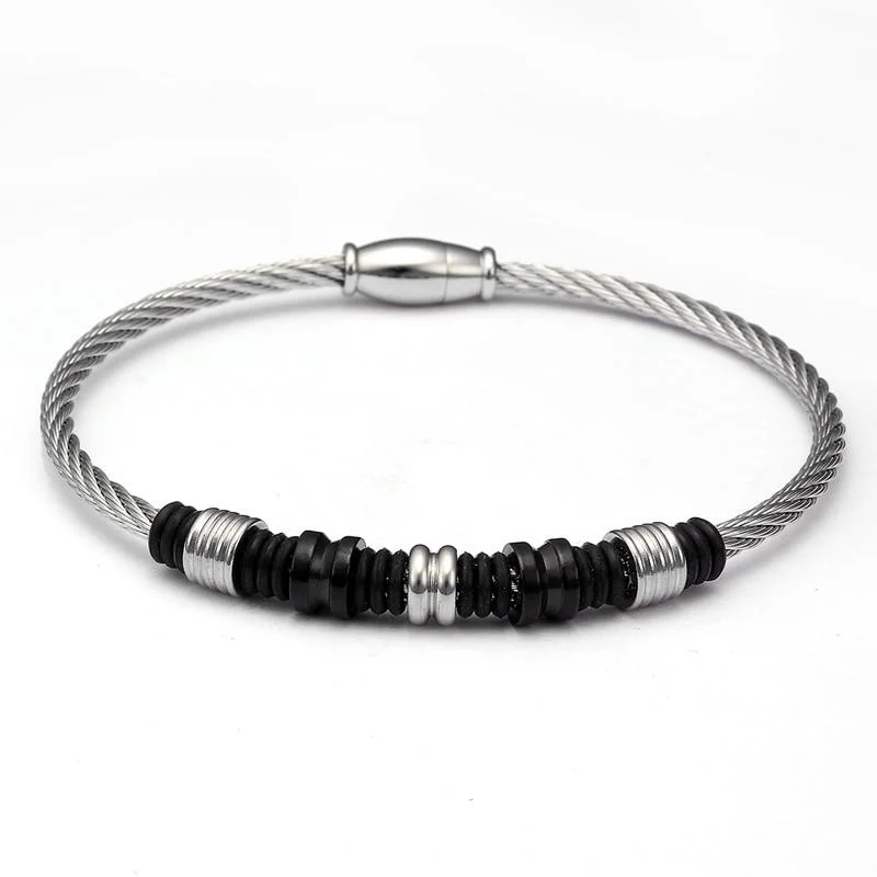 Superior Anders Stainless Steel Charm Rope Bracelet User-Friendly