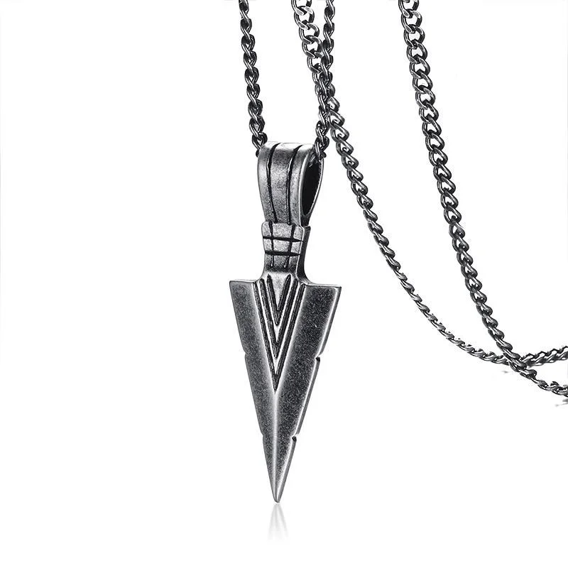 Durable Arrow Steel Pendant Necklace Minimalist