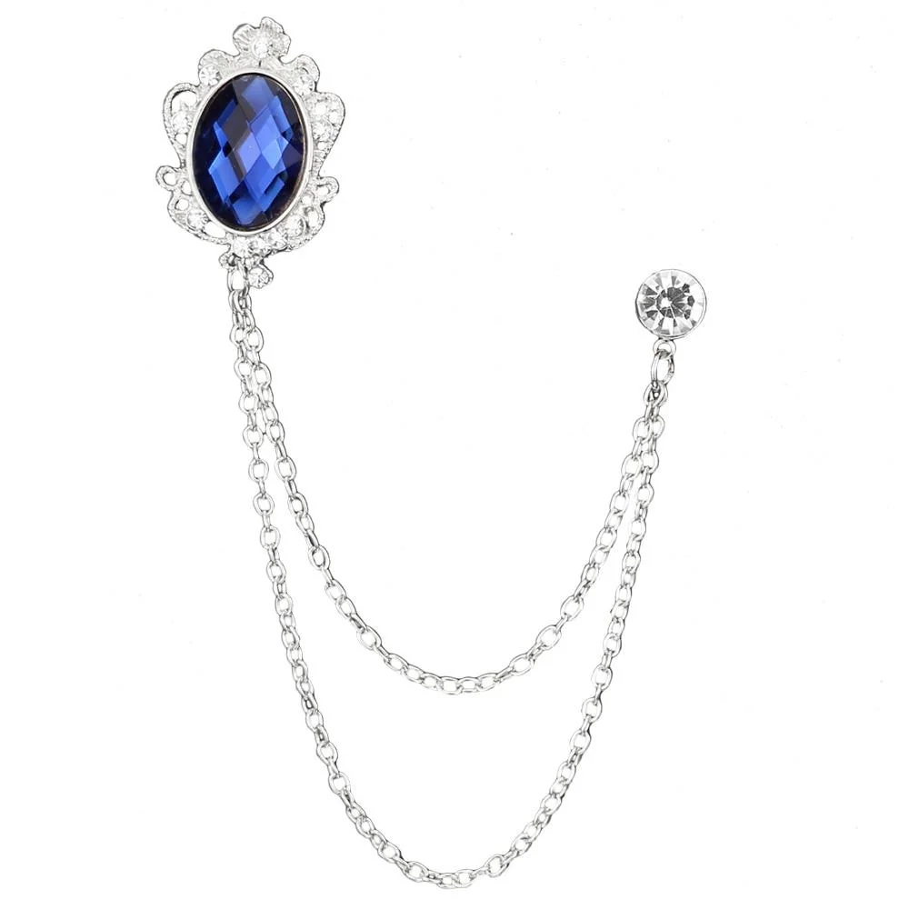 Sophisticated Broche de borla de cristal plateado Reliable