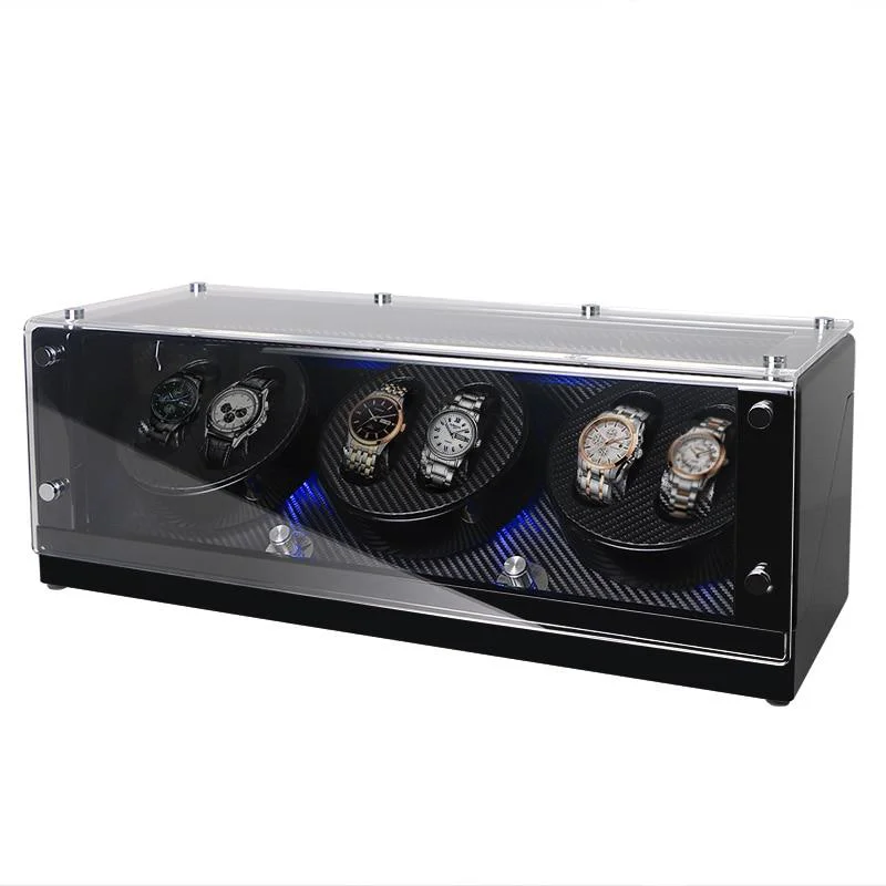 Exceptional Walter Caja de fibra de carbono con 6 ranuras para relojes Long-Lasting