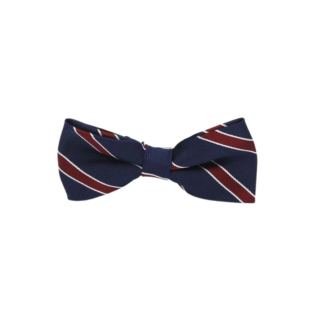 Smooth Pajarita universitaria a rayas Preatada Breathable