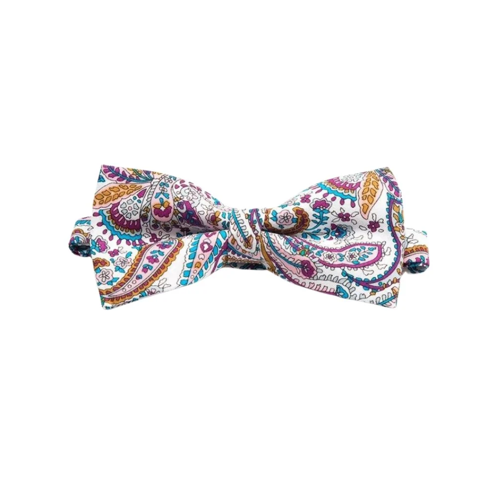 High-Quality Pajarita de algodón Paisley Pre-Atada Expertly Made