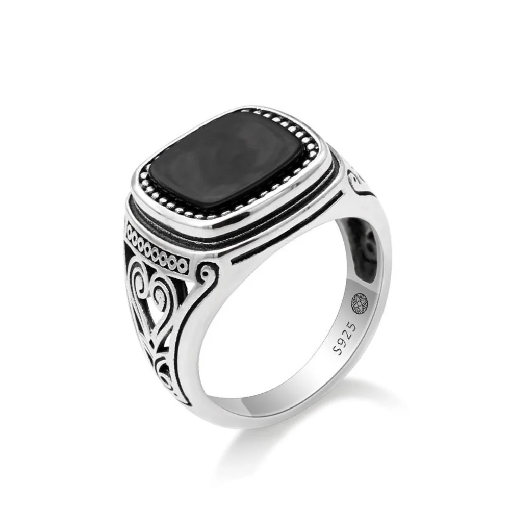Elegant Magnus Anillo de sello de plata de ley 925 Environmentally Friendly